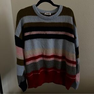 Danielle Guizo Hawley Oversized Striped Multicolor Sweater